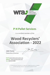 PHPALLETS WRA Membership Certificate